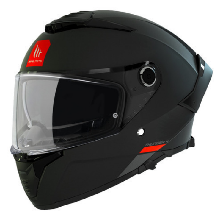 Casco Mt Helmets  Negro Mate Moto Dot