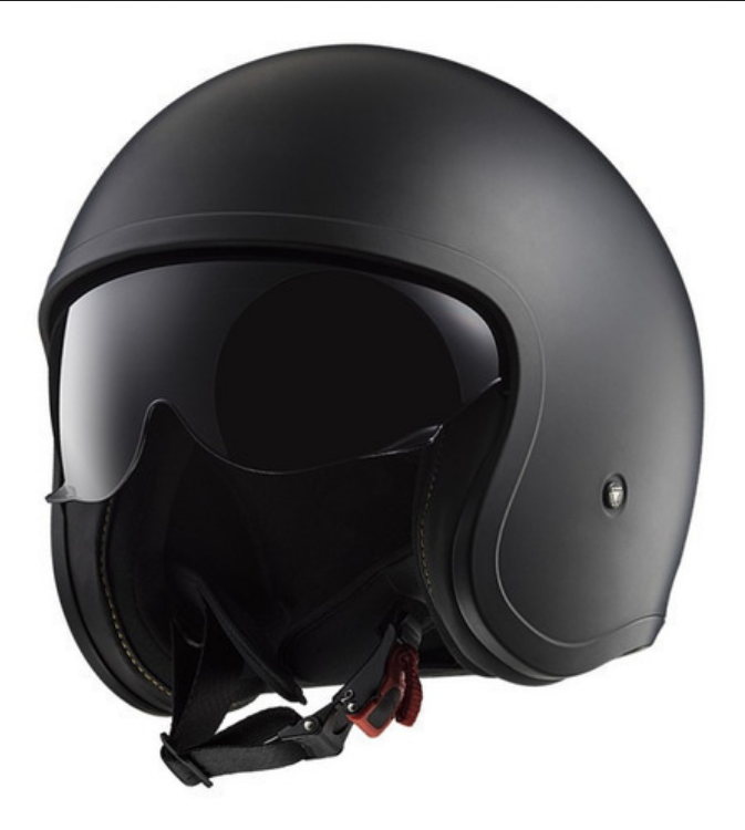 Casco Para Moto Abierto Ls2 Of599 Spitfire Solid Negro