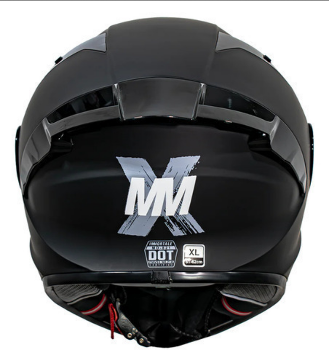 Casco Cerrado De Moto Immortale Kalium Negro Mate Dot