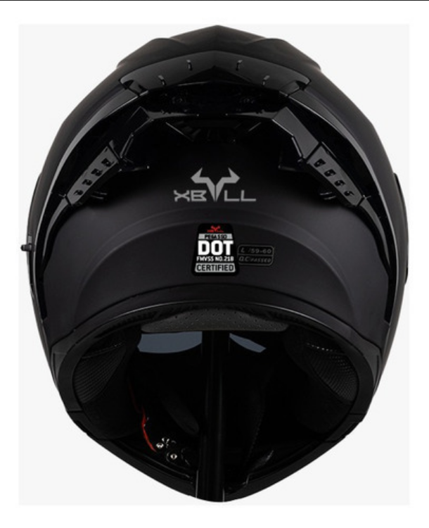 Casco Abatible Para Moto Xbull Pegasso Solid Negro Mate Dot