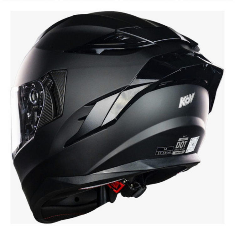 Casco Para Moto Kov Ares Negro Mate Certificado Dot