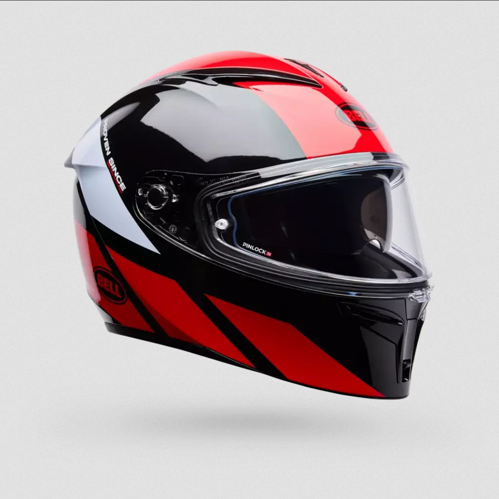 Casco Integral Moto Bell Lithium Tech Rojo/ Negro