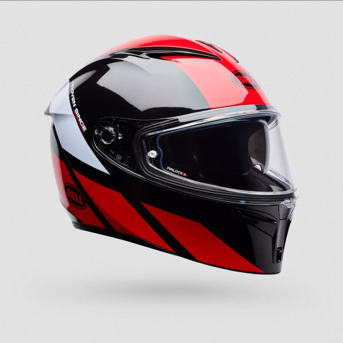 Casco Integral Moto Bell Lithium Tech Rojo/ Negro