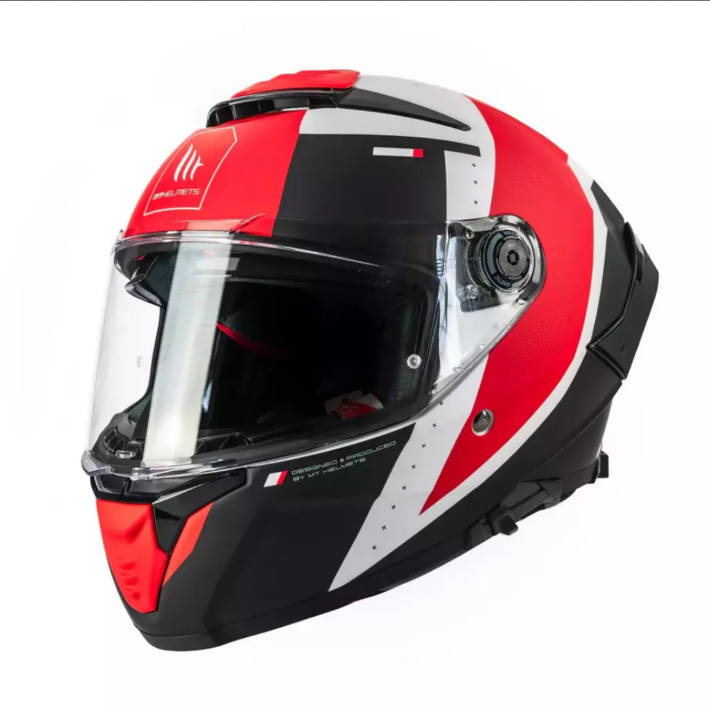 Casco De Moto Mt Helmets Thunder 4sv Dameron A5 Rojo/ Blanco