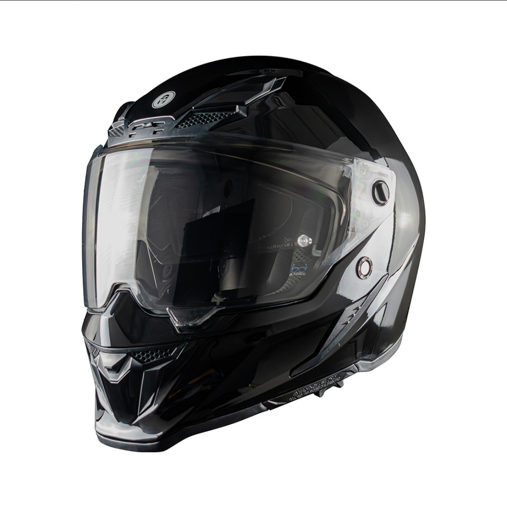 Casco Integral De Moto Immortale Irius Negro Brillante