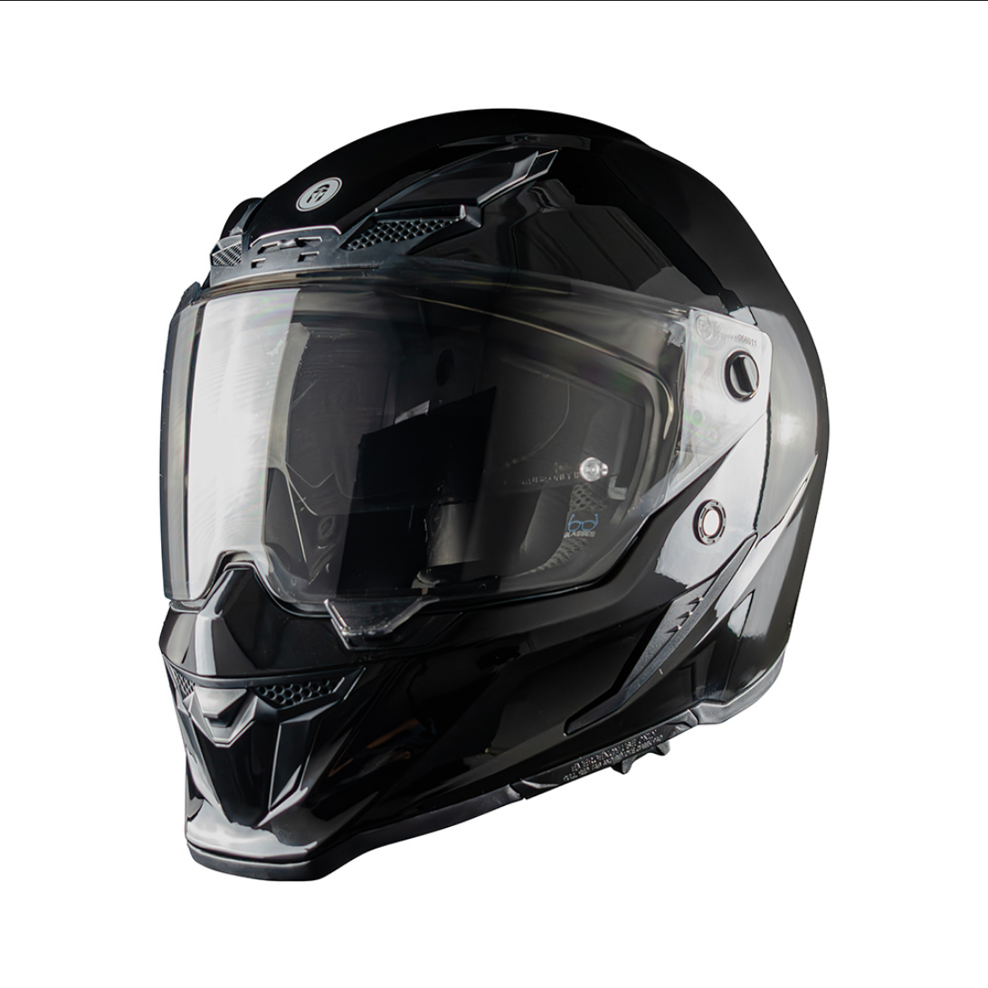 Casco Integral De Moto Immortale Irius Negro Brillante