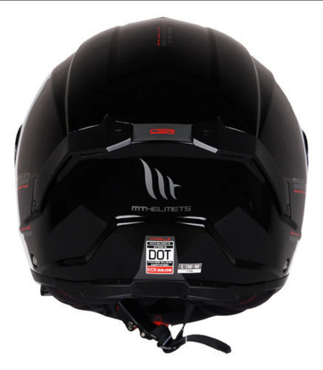 Casco Abatible Para Moto Mt Helmets Atom 2 Negro Ece2206