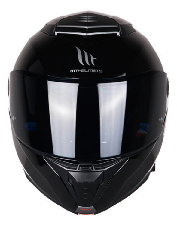 Casco Abatible Para Moto Mt Helmets Atom 2 Negro Ece2206