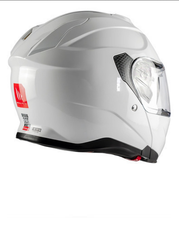 Casco Abatible Mt Helmets Exodus Doble Certificación Blanco