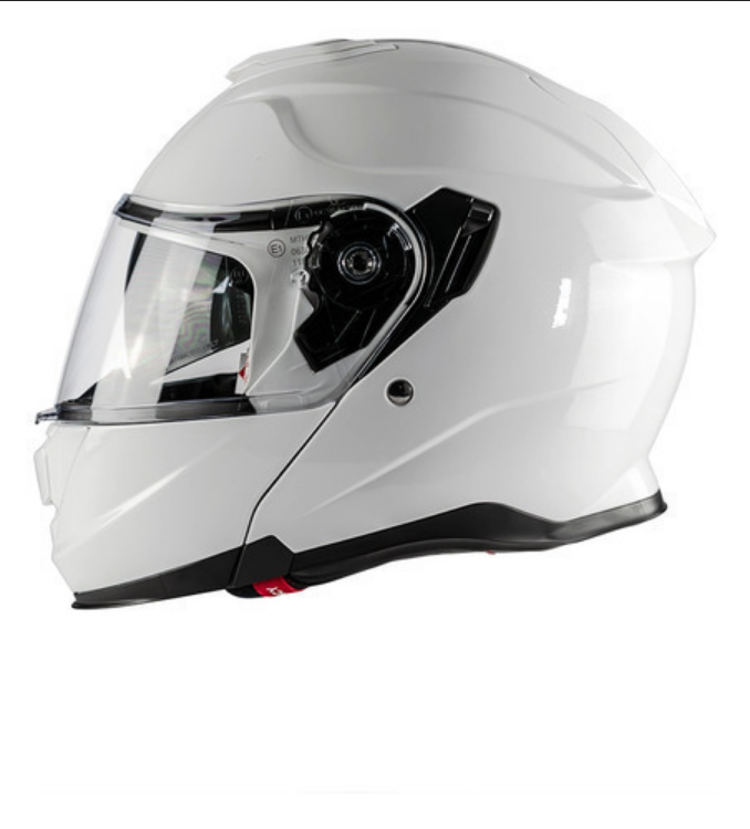 Casco Abatible Mt Helmets Exodus Doble Certificación Blanco