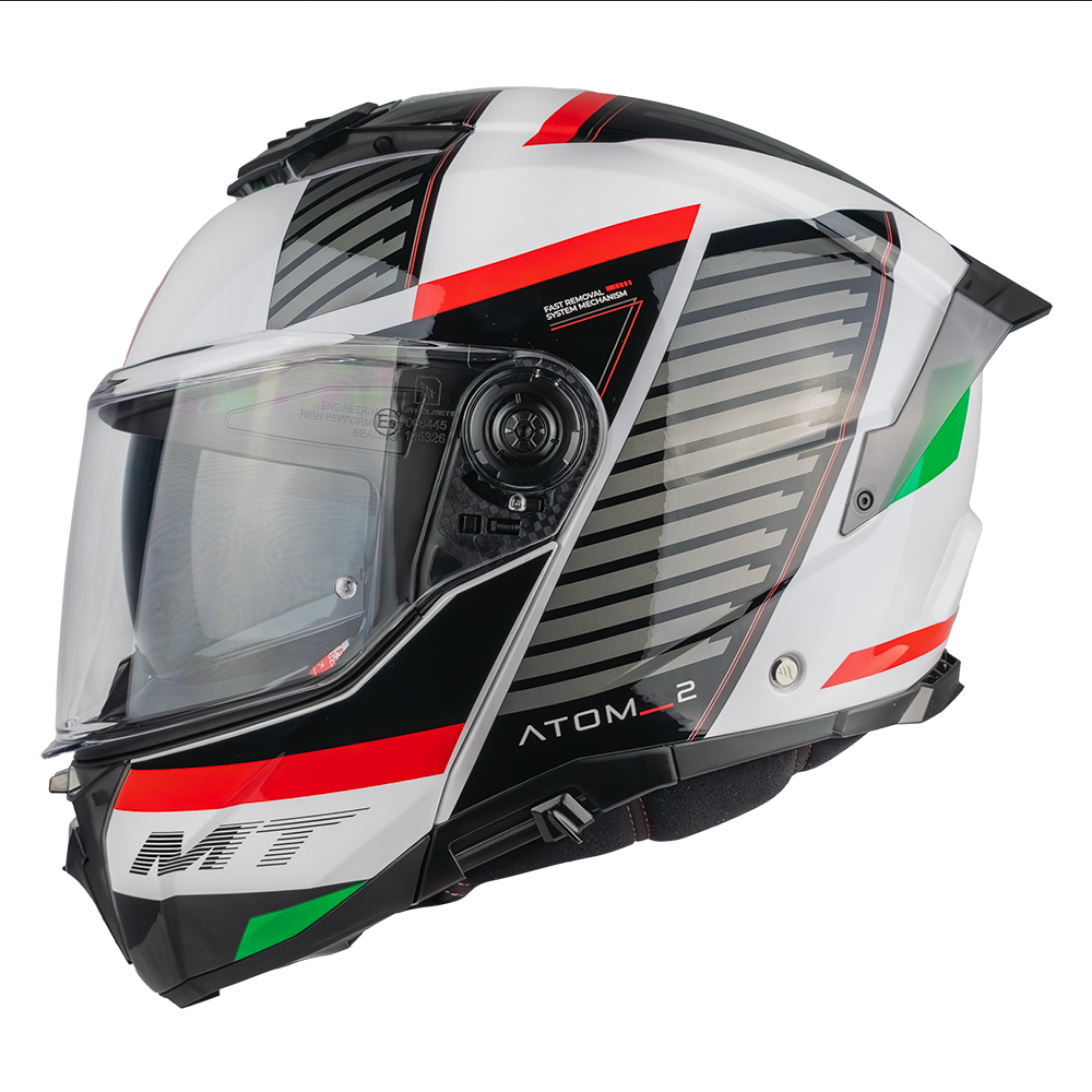 Casco Mt Helmets Atom 2 México D5 Ece2206 Abatible México