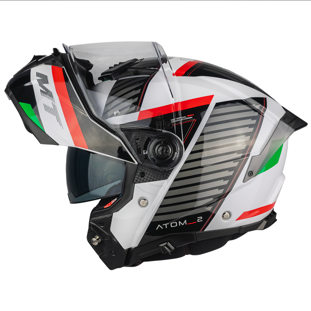 Casco Mt Helmets Atom 2 México D5 Ece2206 Abatible México