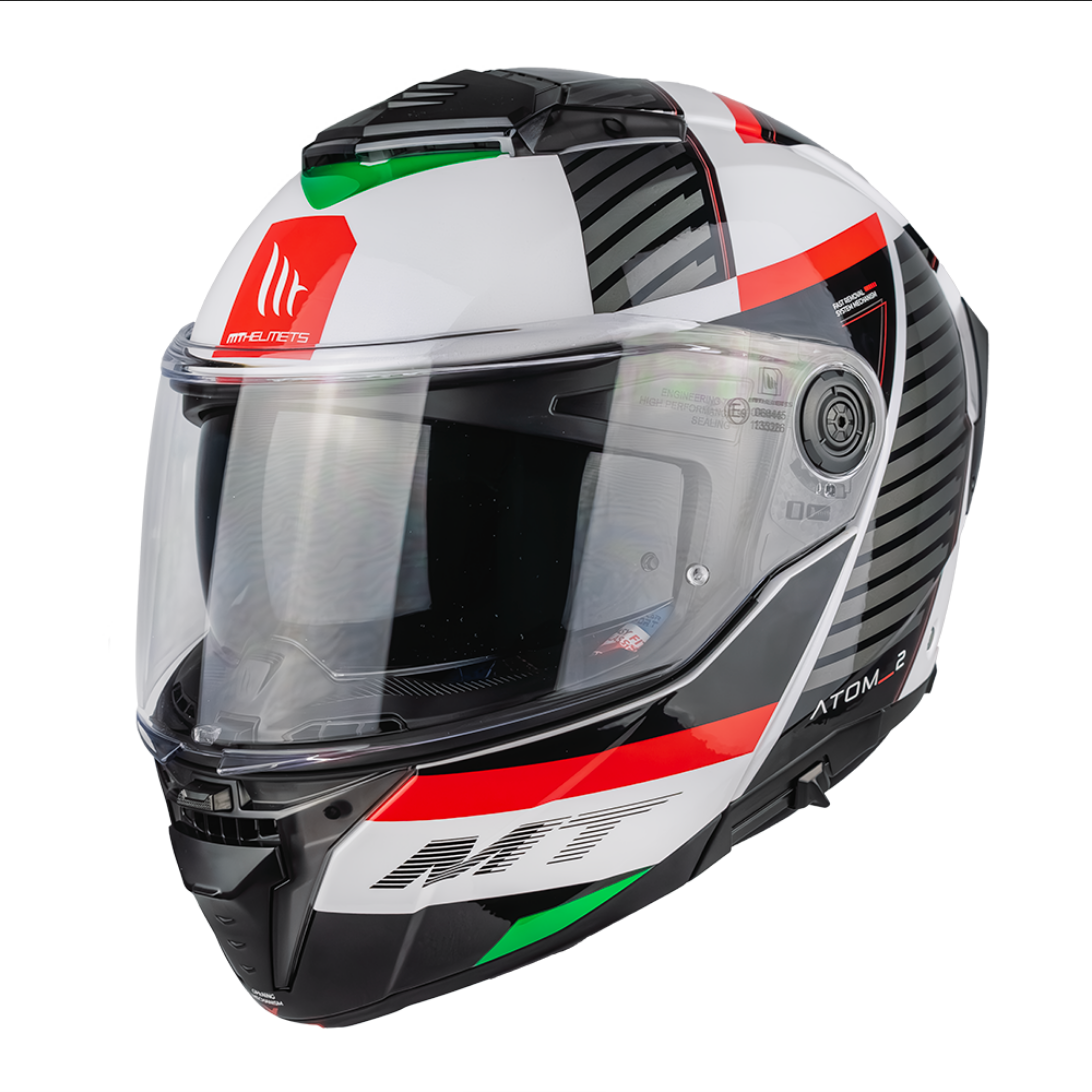 Casco Mt Helmets Atom 2 México D5 Ece2206 Abatible México