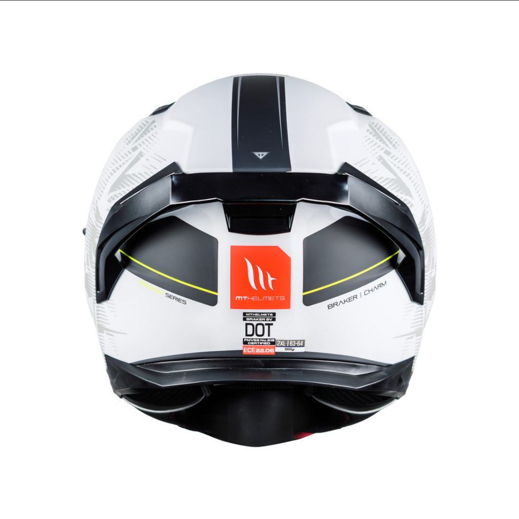 Casco De Moto Mt Helmets Braker Sv Charm C2 Blanco/ Negro