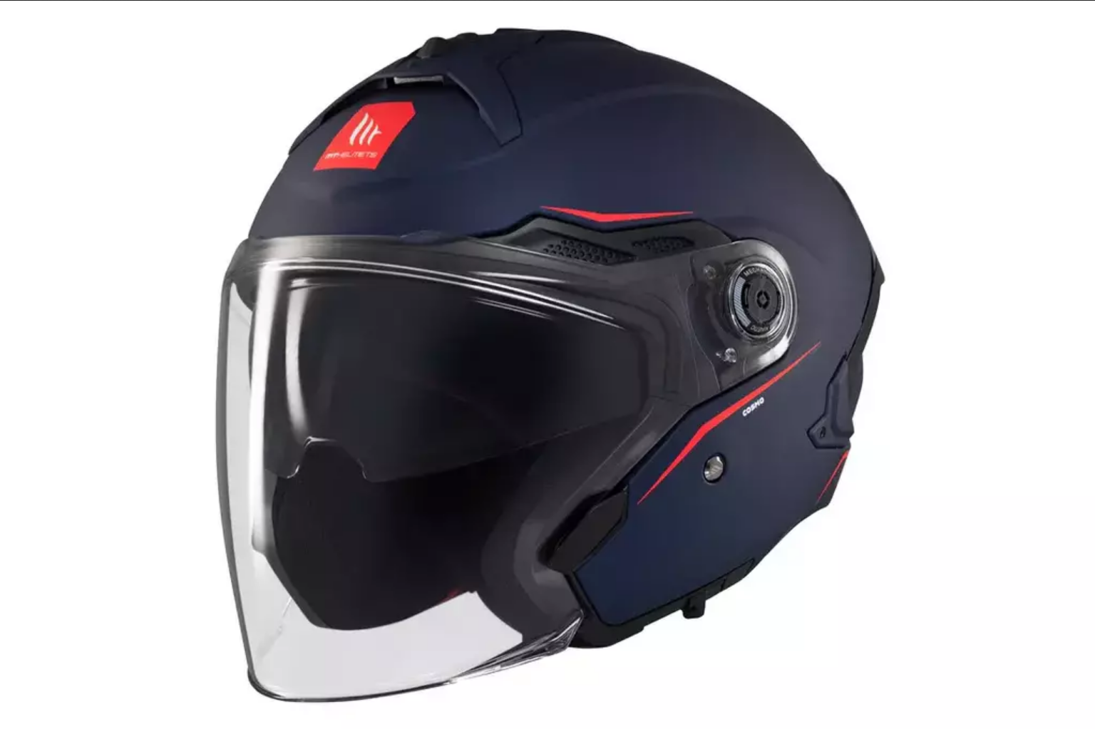 Casco Mt Helmets Cosmo Sv Azul A7 Azul Jet De Moto