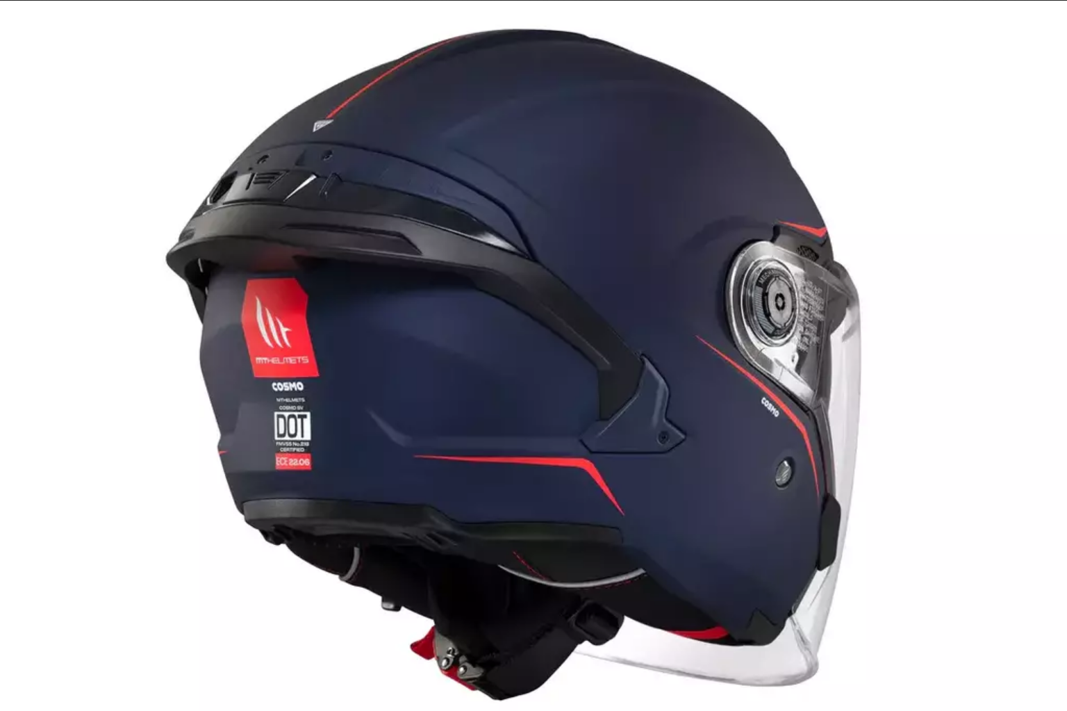 Casco Mt Helmets Cosmo Sv Azul A7 Azul Jet De Moto
