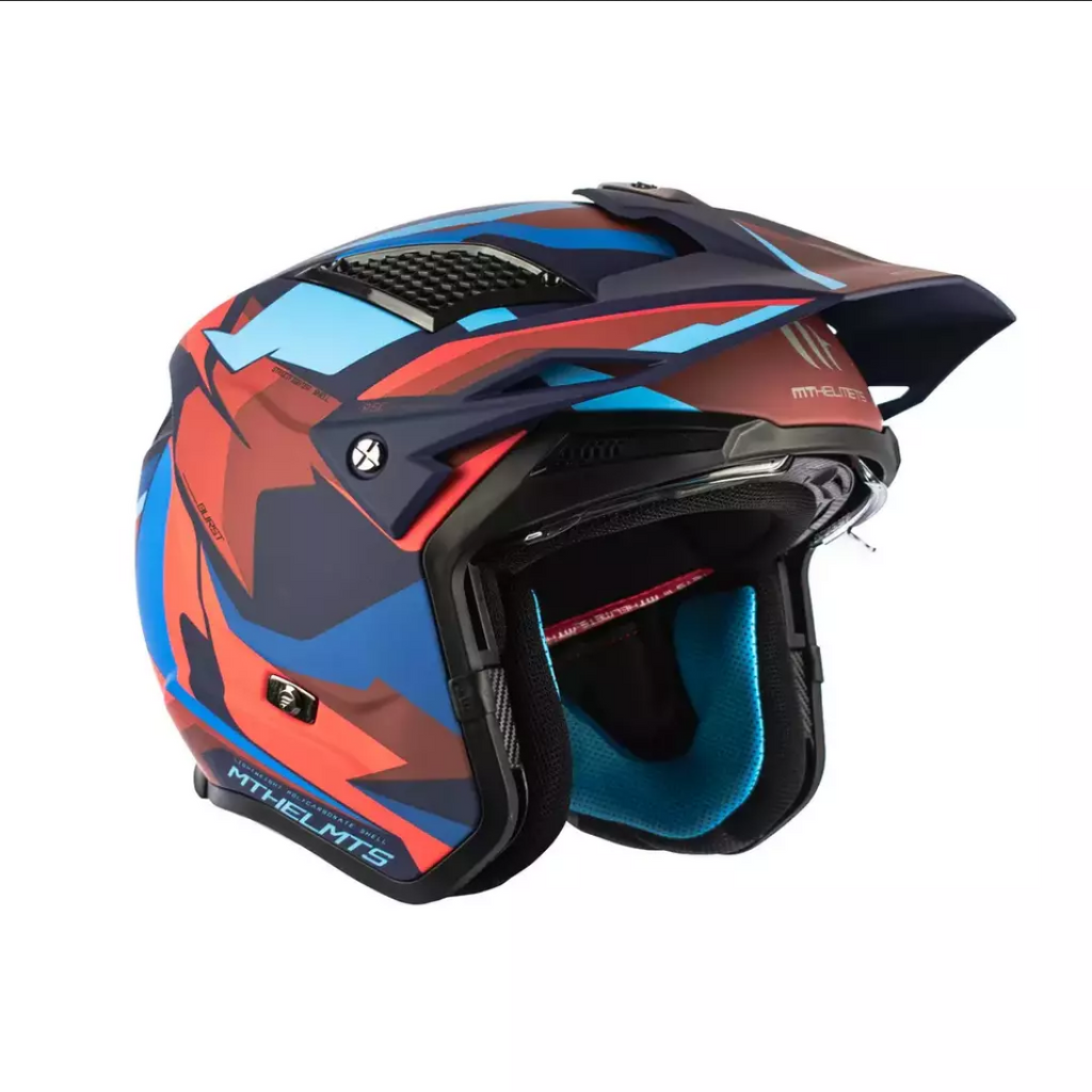 Casco de Moto Mt Helmets STREETFIGHTER S Burst C7 Azul/ Rojo