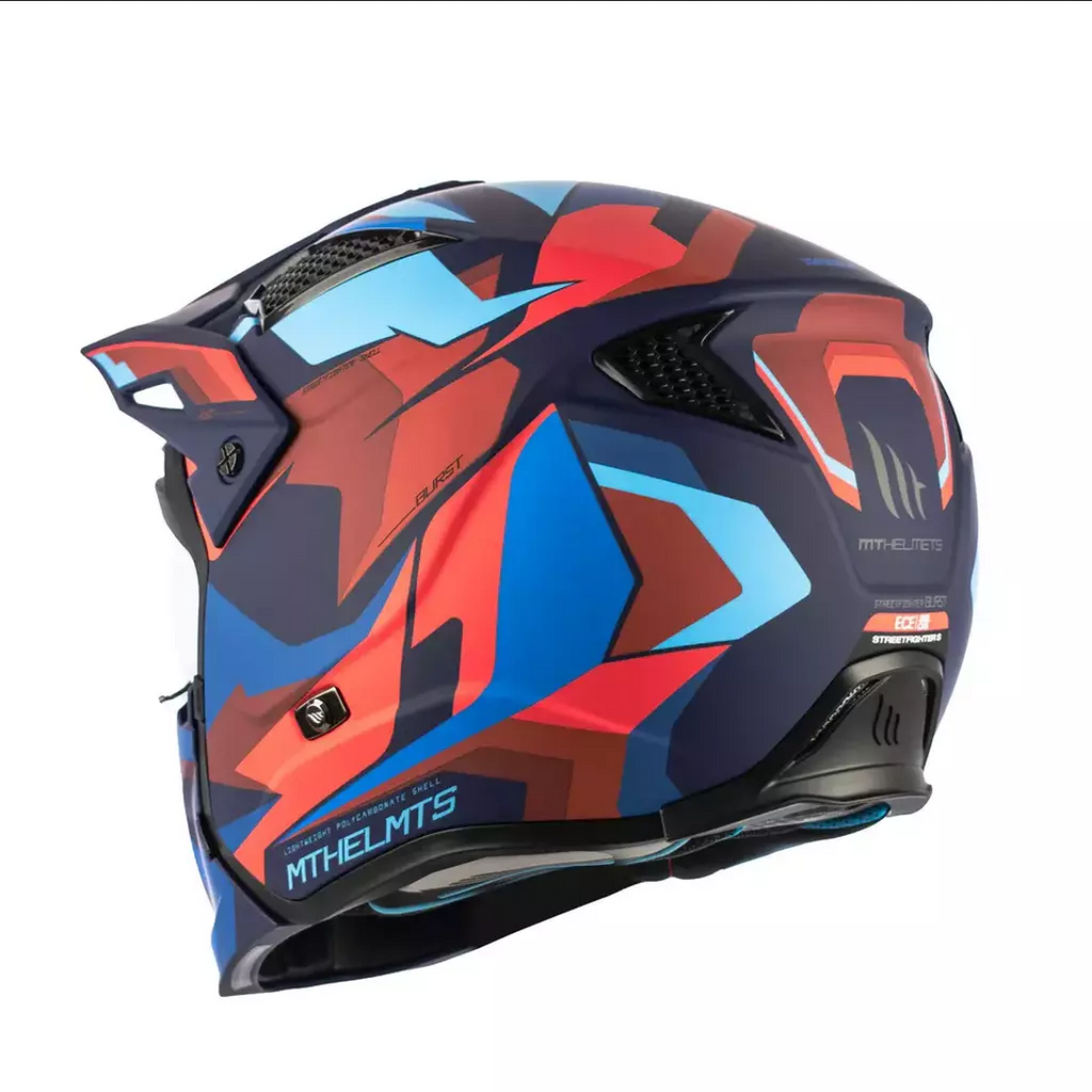 Casco de Moto Mt Helmets STREETFIGHTER S Burst C7 Azul/ Rojo