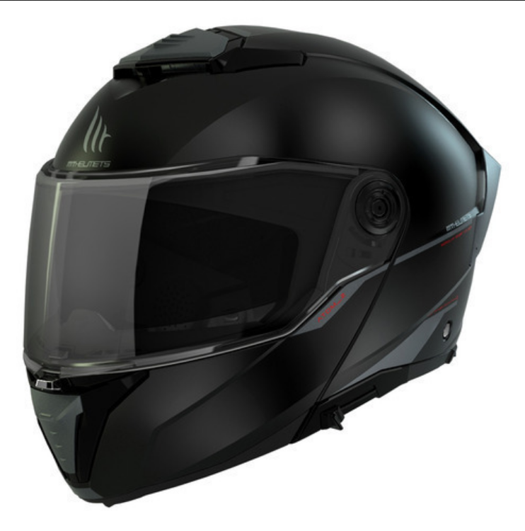 asco Abatible Para Moto Mt Helmets Atom 2 Negro Mate Dot