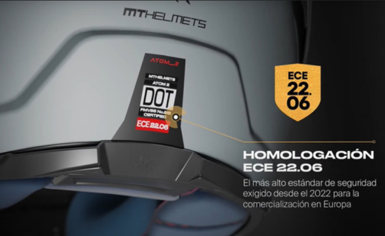 asco Abatible Para Moto Mt Helmets Atom 2 Negro Mate Dot