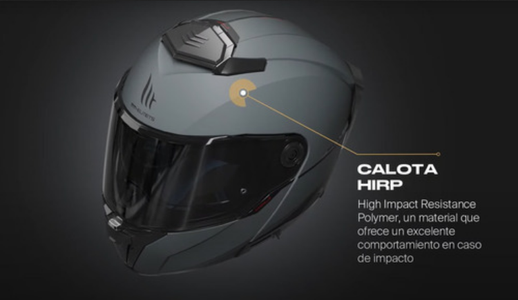 asco Abatible Para Moto Mt Helmets Atom 2 Negro Mate Dot