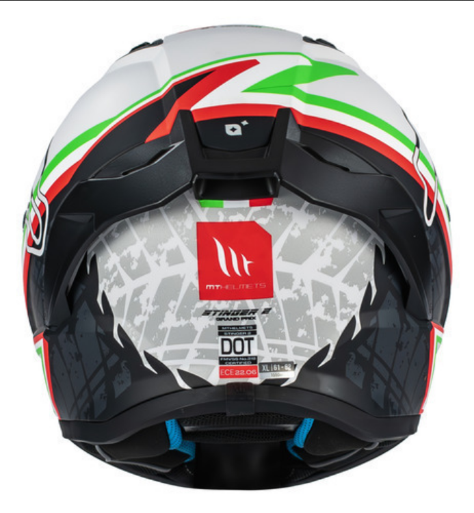 Casco Moto Mt Helmets Stinger 2 Grand Prix A6 Italia Ece2206