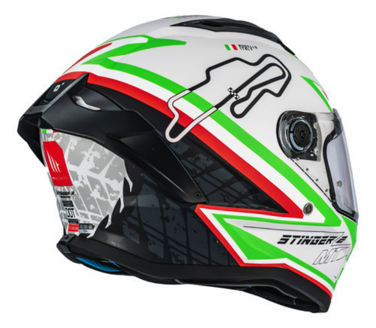 Casco Moto Mt Helmets Stinger 2 Grand Prix A6 Italia Ece2206