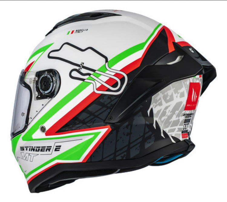 Casco Moto Mt Helmets Stinger 2 Grand Prix A6 Italia Ece2206