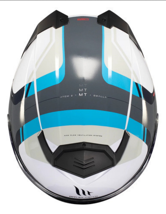 Casco De Moto Mt Helmets Atom 2 Sv Emalla C17 Gris/ Azul