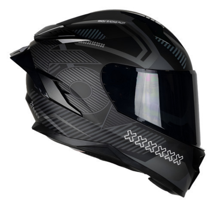 Casco Para Moto Kov Ares Knox Negro Gris Cert Dot Mica Humo