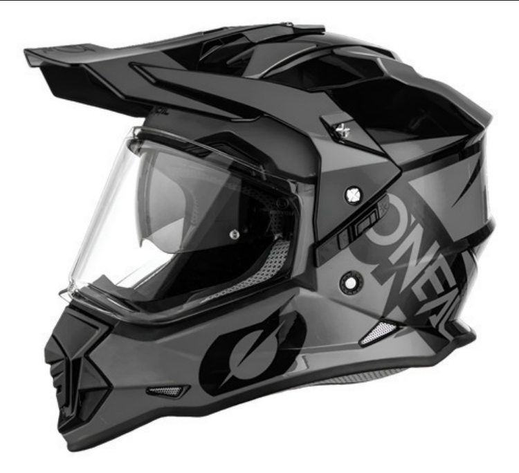 Casco Doble Proposito Moto Oneal Sierra R V.23 Gris/ Negro