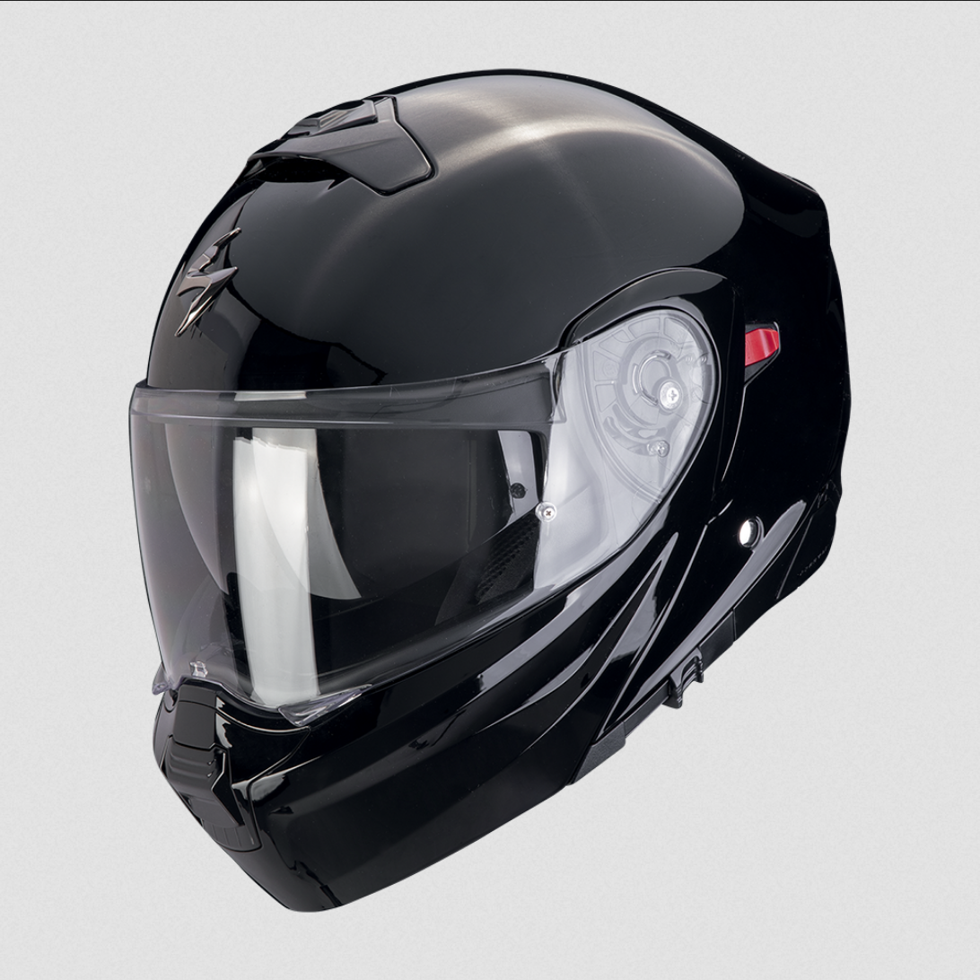 Casco Abatible De Moto Scorpion Exo 930 Evo Solid Negro