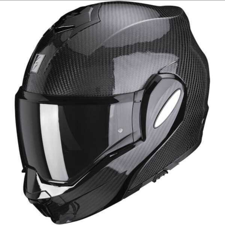 Casco Abatible De Moto Scorpion Exo Tech Evo Carbon Negro