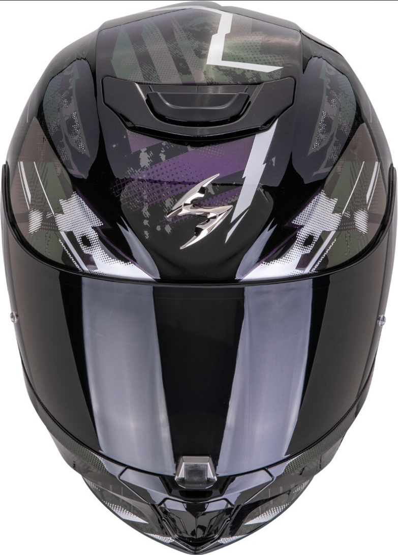 Casco Integral De Moto Scorpion Exo 391 Cuttler Morado/ Negro