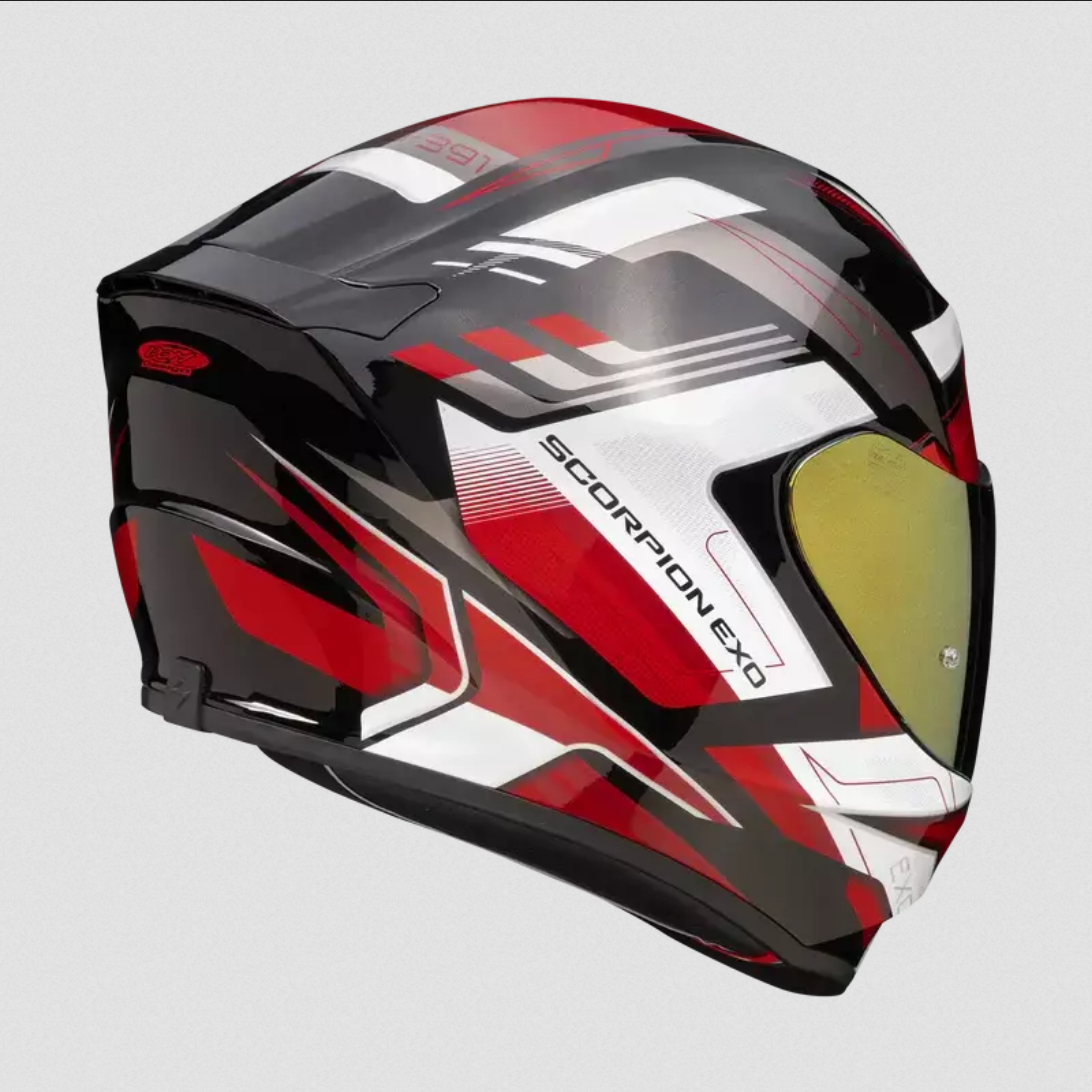 Casco Integral De Moto Scorpion Exo 391 Captor Rojo/ Negro