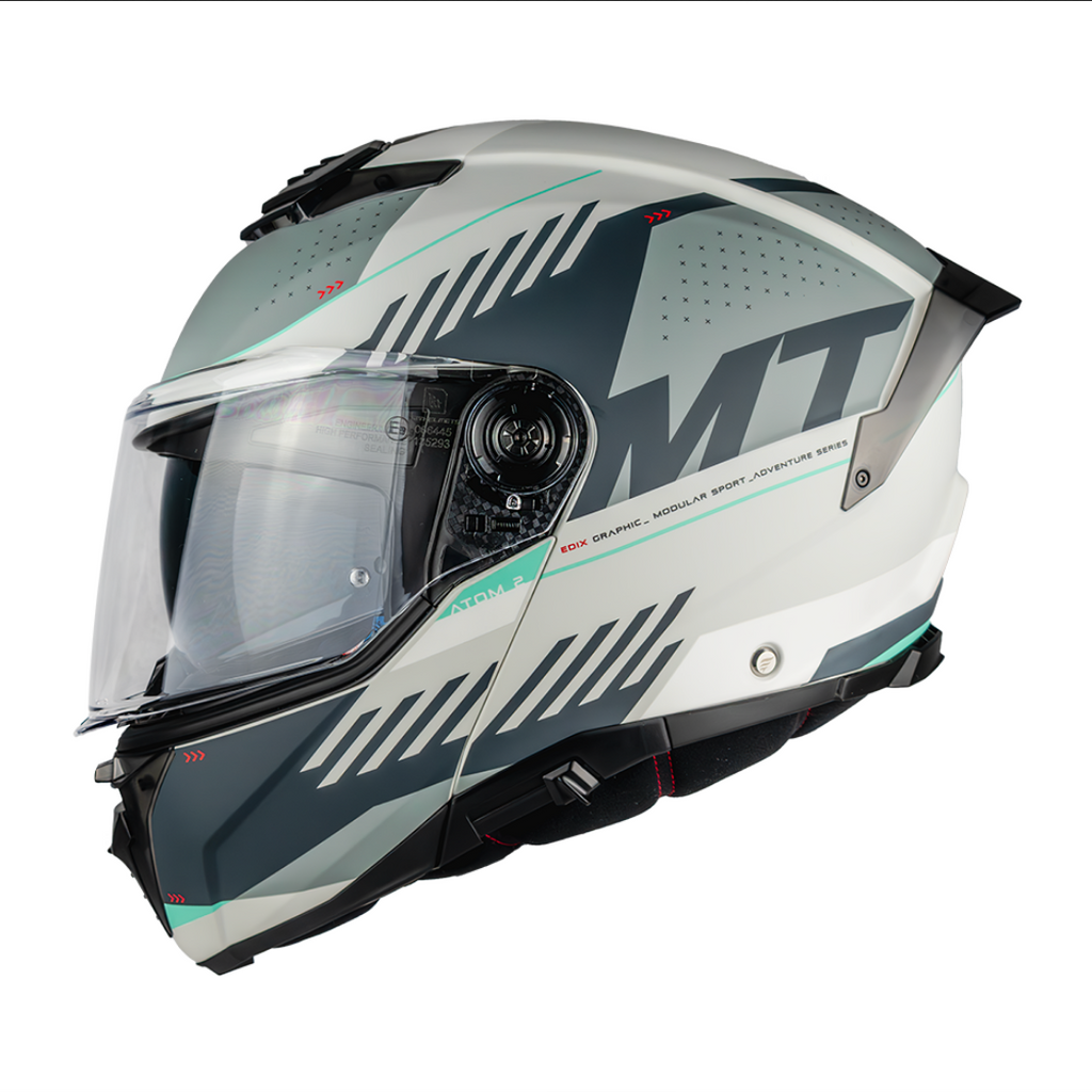 Casco Mt Helmets Atom 2 Cf C2 Mate Ece2206 Abatible Moto