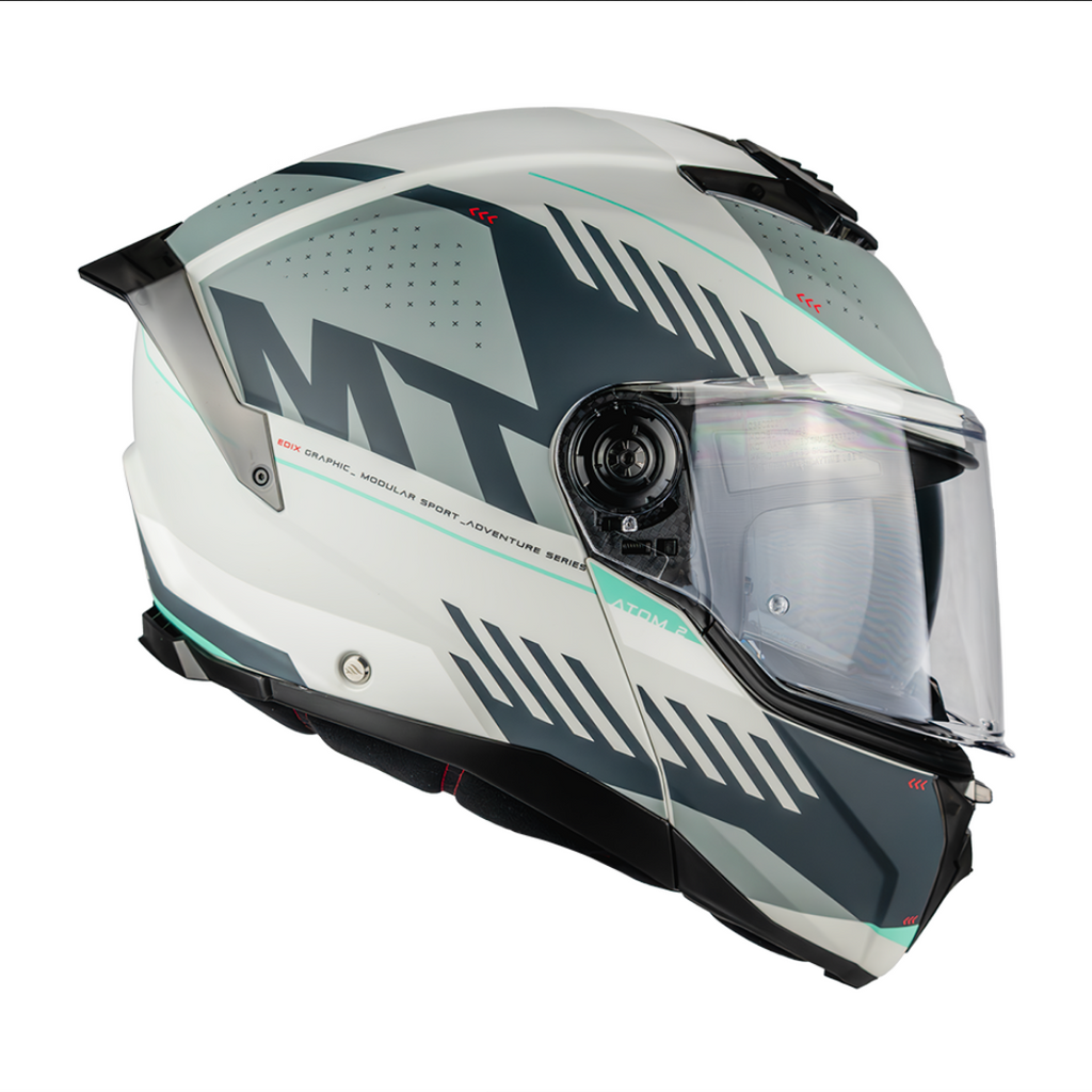 Casco Mt Helmets Atom 2 Cf C2 Mate Ece2206 Abatible Moto