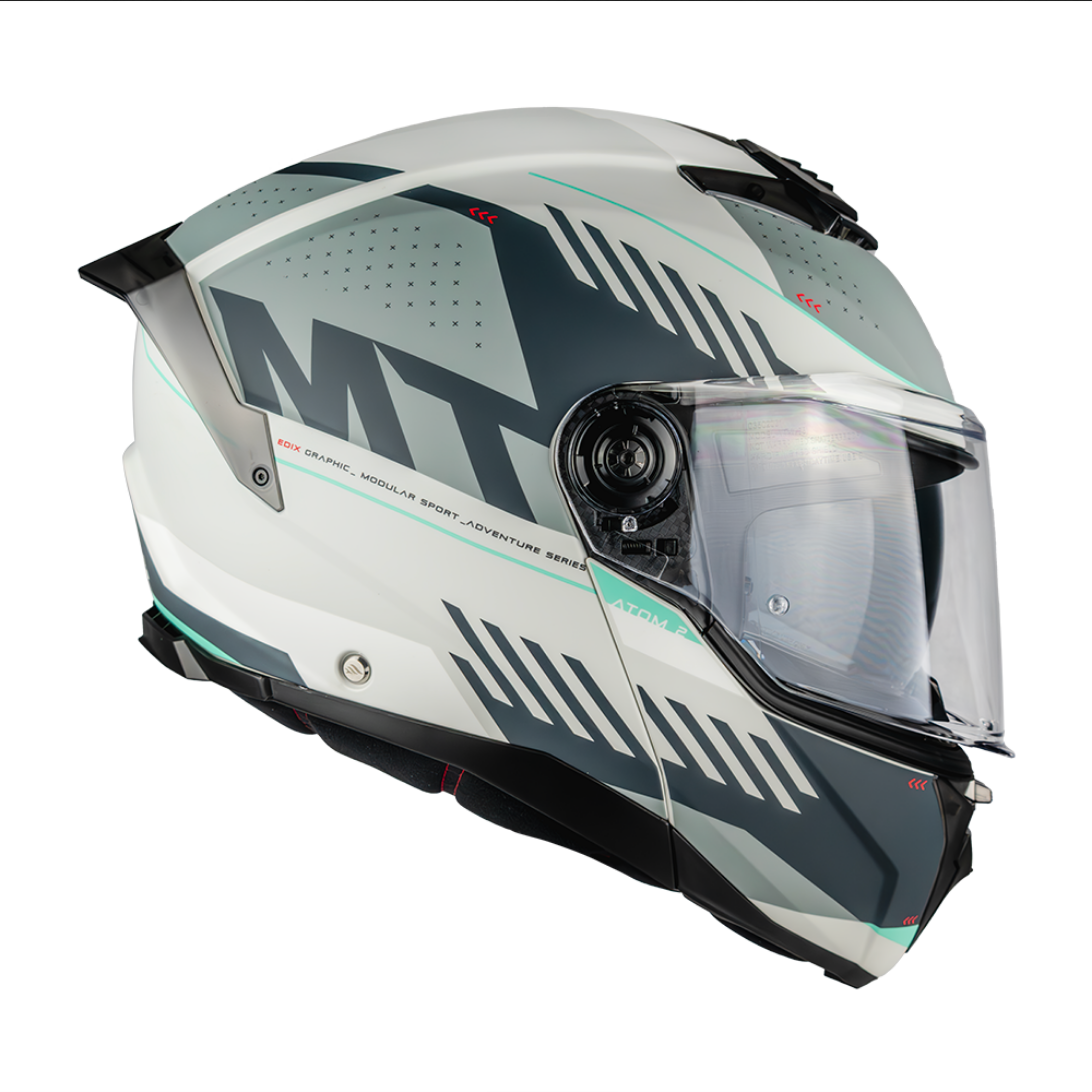 Casco Mt Helmets Atom 2 Cf C2 Mate Ece2206 Abatible Moto