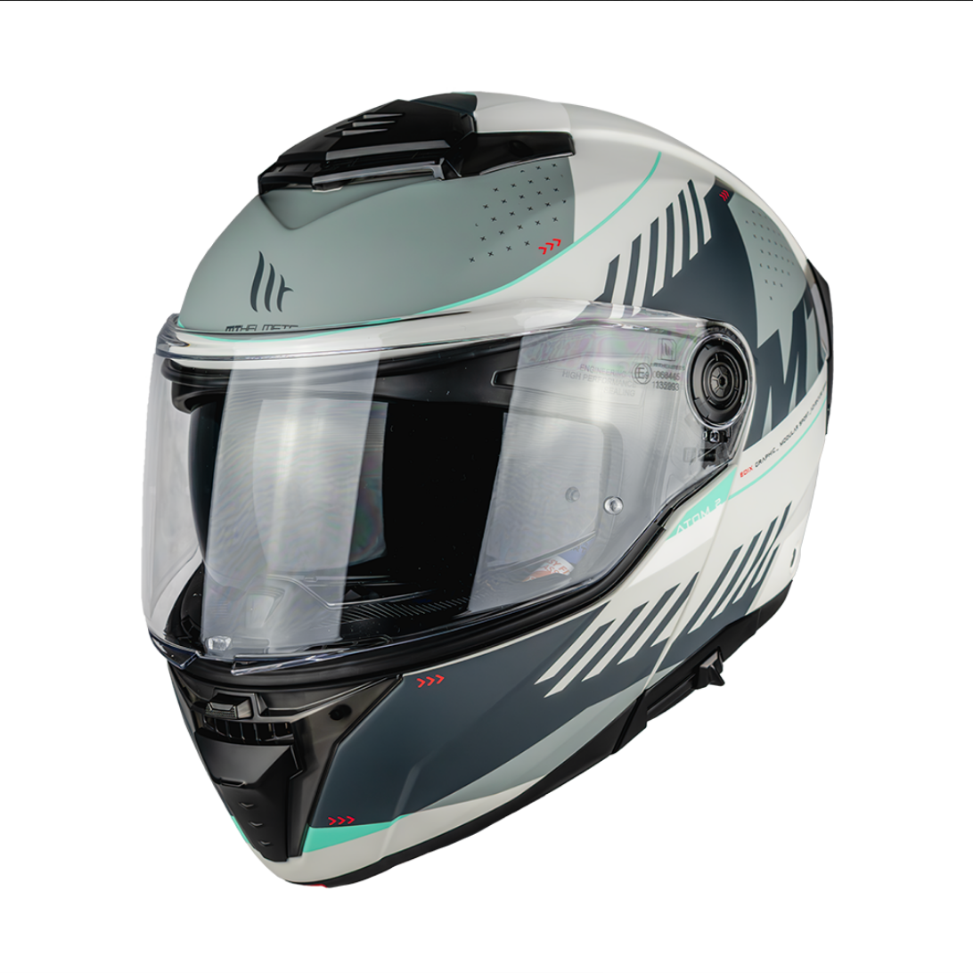 Casco Mt Helmets Atom 2 Cf C2 Mate Ece2206 Abatible Moto