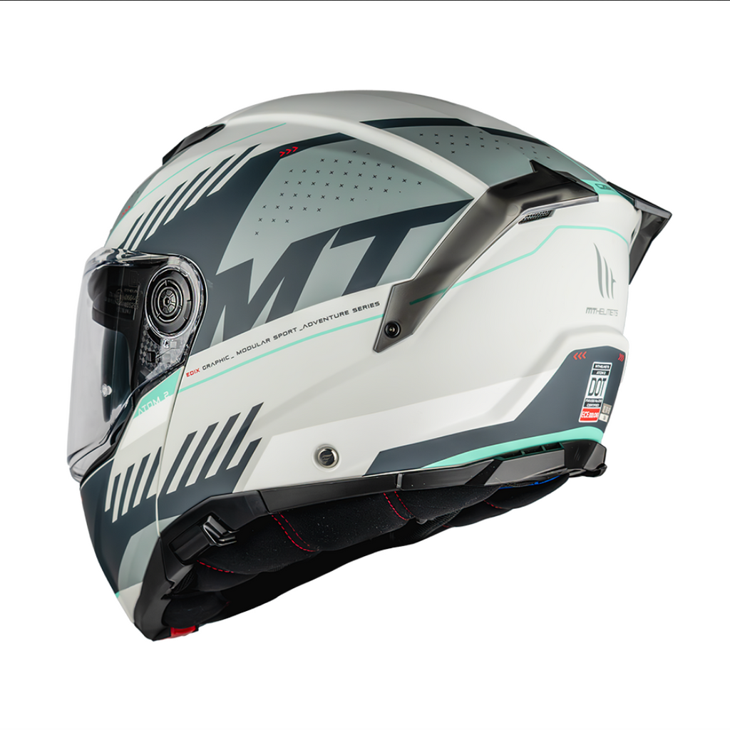 Casco Mt Helmets Atom 2 Cf C2 Mate Ece2206 Abatible Moto