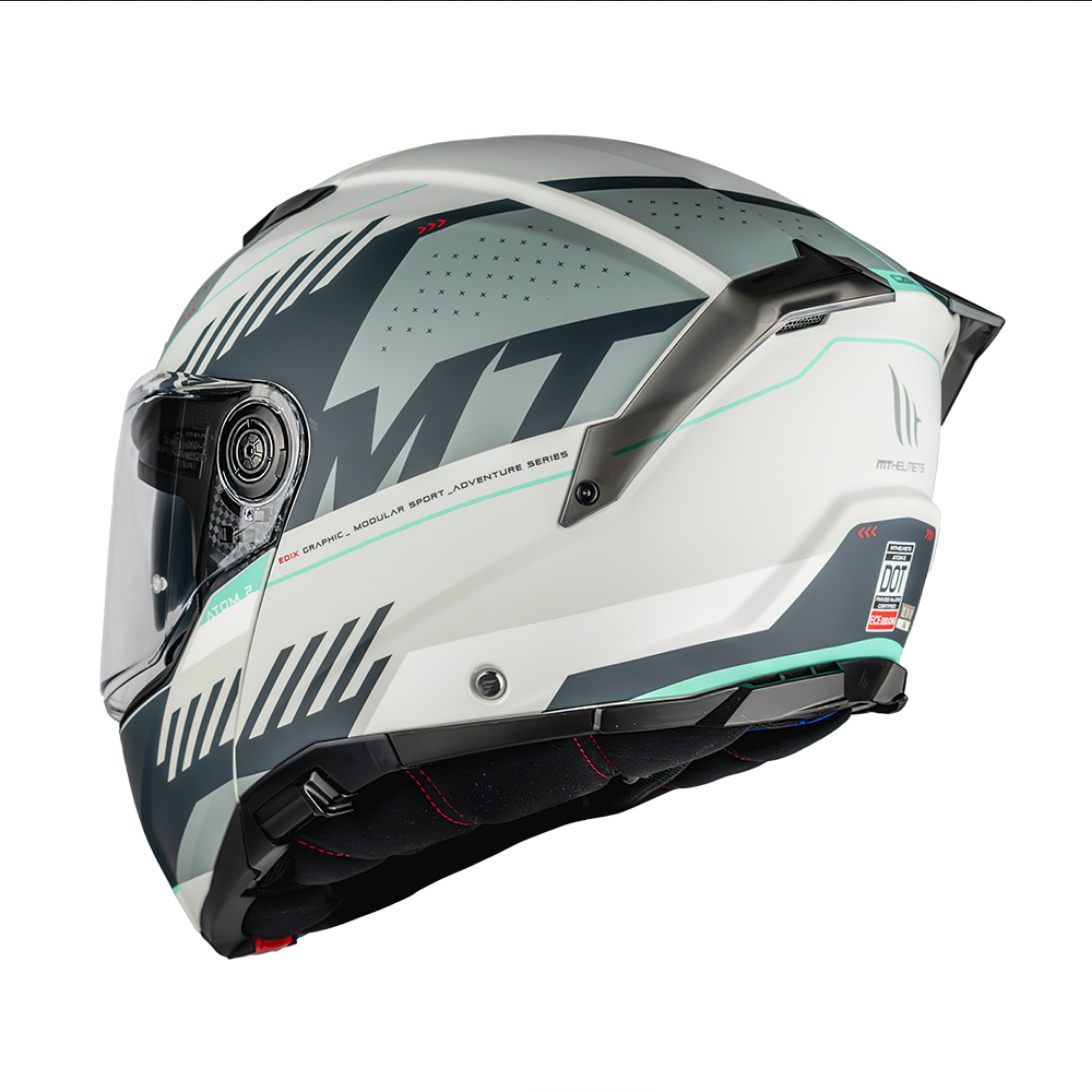 Casco Mt Helmets Atom 2 Cf C2 Mate Ece2206 Abatible Moto
