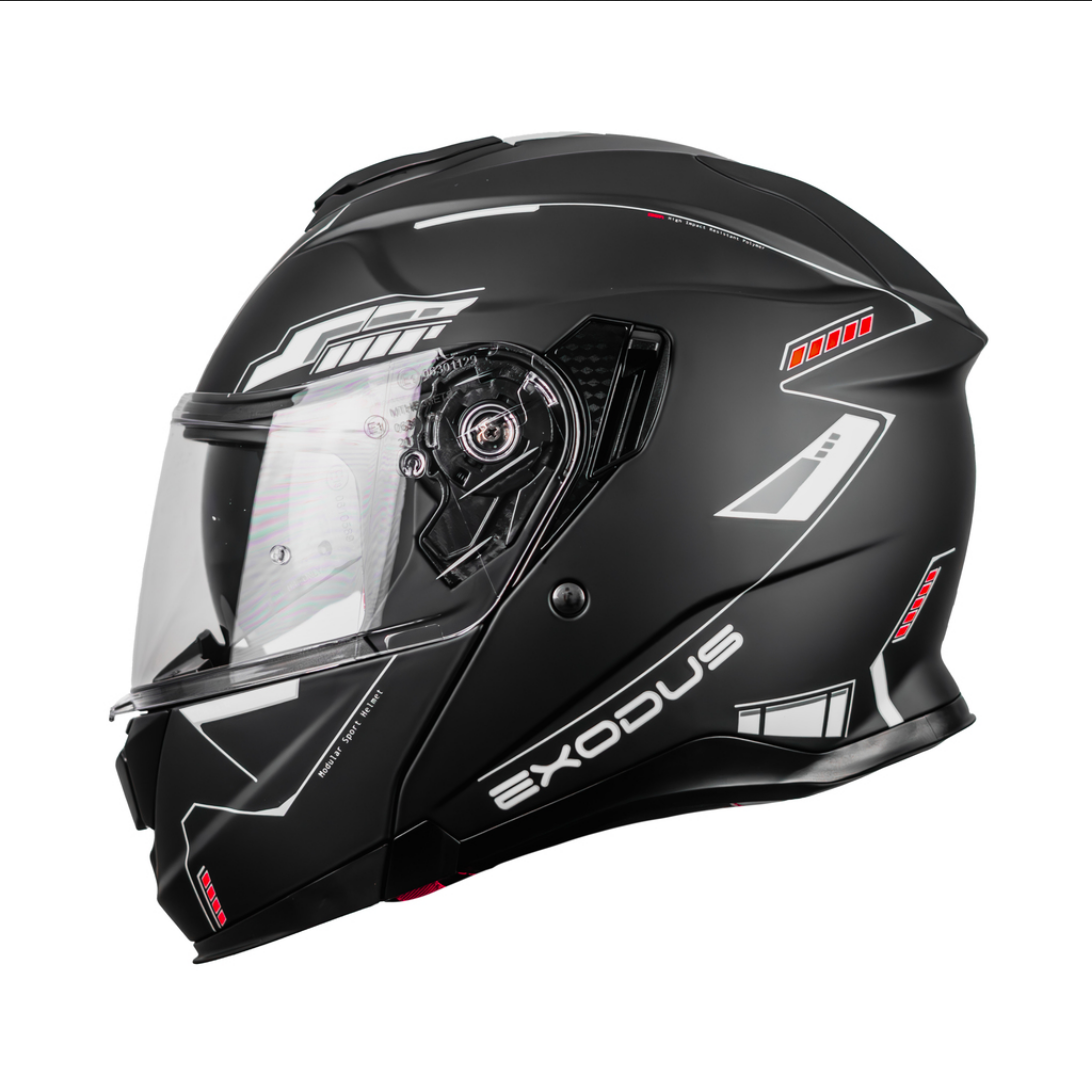 Casco De Moto Mt Helmets Exodus Sv Corsair B0 Negro/ Rojo Mate
