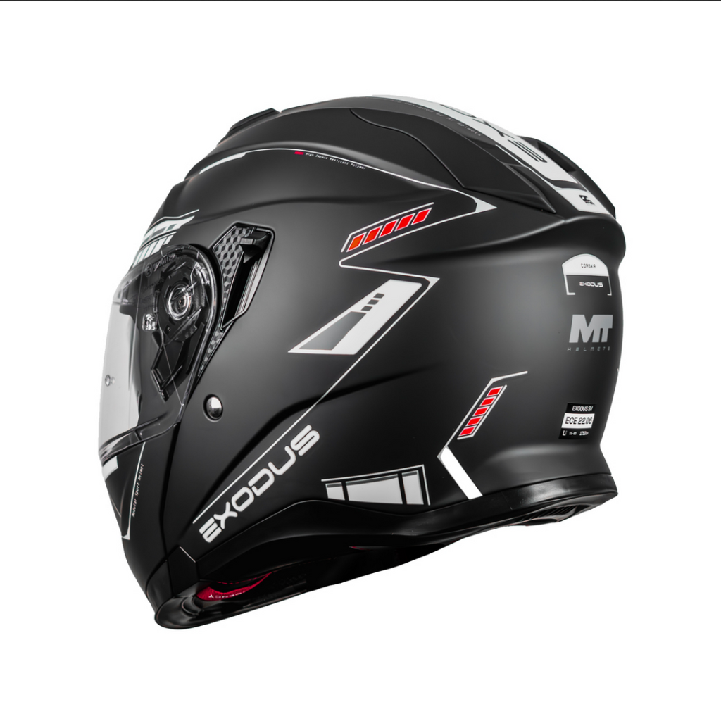 Casco De Moto Mt Helmets Exodus Sv Corsair B0 Negro/ Rojo Mate