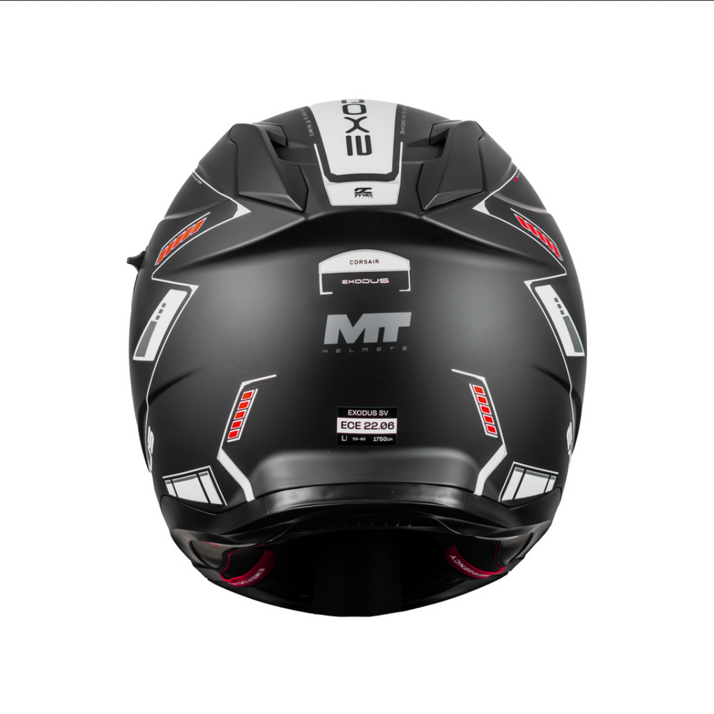 Casco De Moto Mt Helmets Exodus Sv Corsair B0 Negro/ Rojo Mate