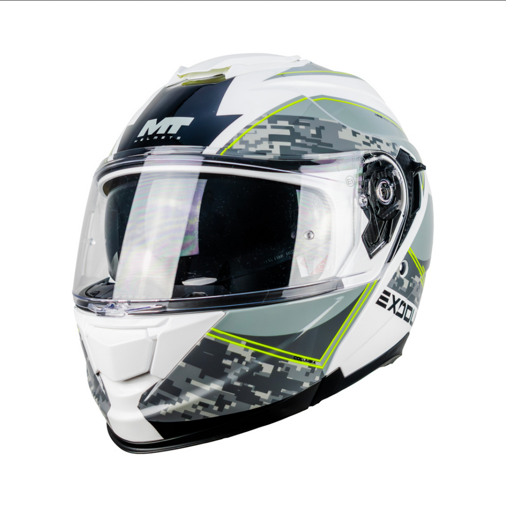 Casco De Moto Mt Helmets Exodus Sv Columbia A2 Gris Brillo