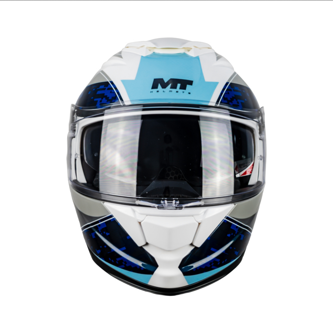 Casco De Moto Mt Helmets Exodus Sv Columbia A17 Azul Claro/ Gris Brillo