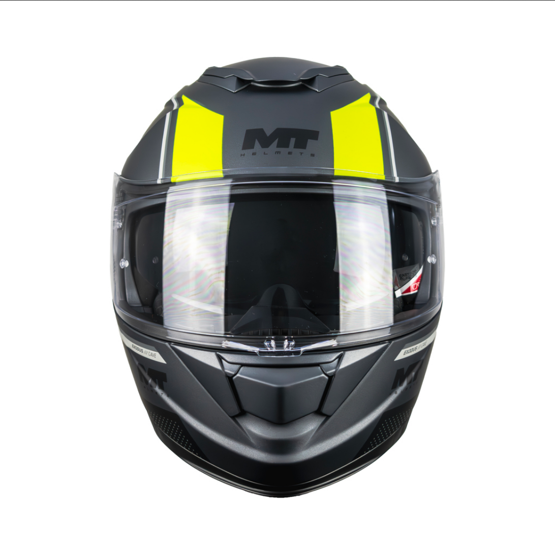 Casco De Moto Mt Helmets Exodus Sv Cave C3 Gris/ Hivis Mate