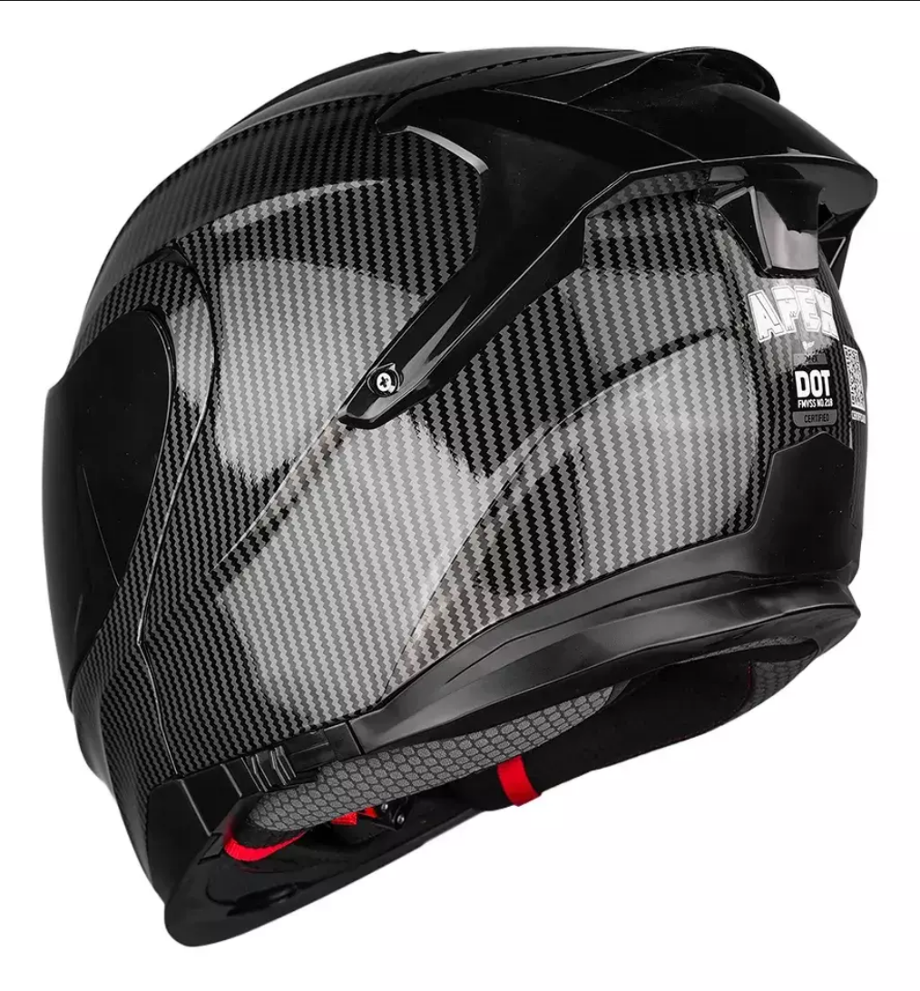 Casco Abatible De Moto Kov Apex Carbon Negro Mate Dot