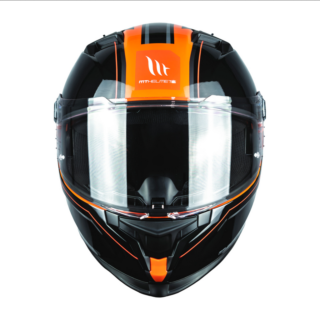 Casco De Moto Mt Helmets Braker Sv Charm C4 Naranja/ Negro
