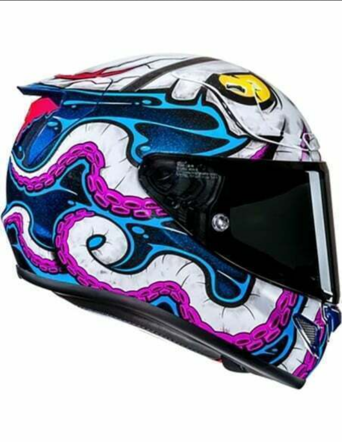Casco de Moto HJC RPHA 12 Kraken Mc28 Azul